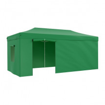 Тент-шатер быстросборный 4366 3x6х3м (раскладывается гармошкой) полиэстер зеленый