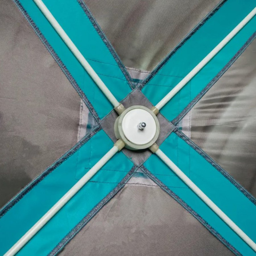 Шатер СЛЕДОПЫТ быстросборный, 5 стен, 2,8х2,9 м, h-2,08 м, S по полу 5,6 кв.м, цвет Waterfall