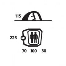 BRUNEL палатка, 2, зелёный