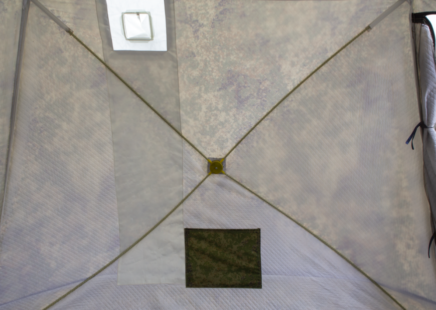 Палатка зимняя КУБ 4 камуфляж (трехслойная)