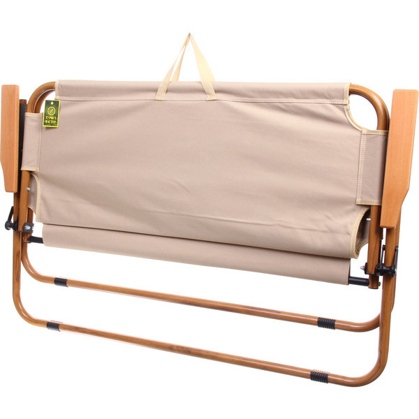 Кресло складное 2-местное с подлокотниками до 160 кг, 113*46*75 см, бежевый, каркас алюминий