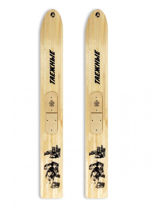 Лыжи ТАЕЖНЫЕ, дерево, длина 150 см, ширина 200 мм