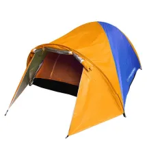 Палатка Турист Мастер Кама-4 двухслойная, цвет оранжево-синий
