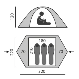 Быстросборная палатка Flex 3 Pro зеленая, BTrace