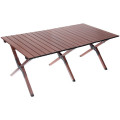Стол кемпинговый складной, 114*59*43 см, цвет: орех, каркас алюминий