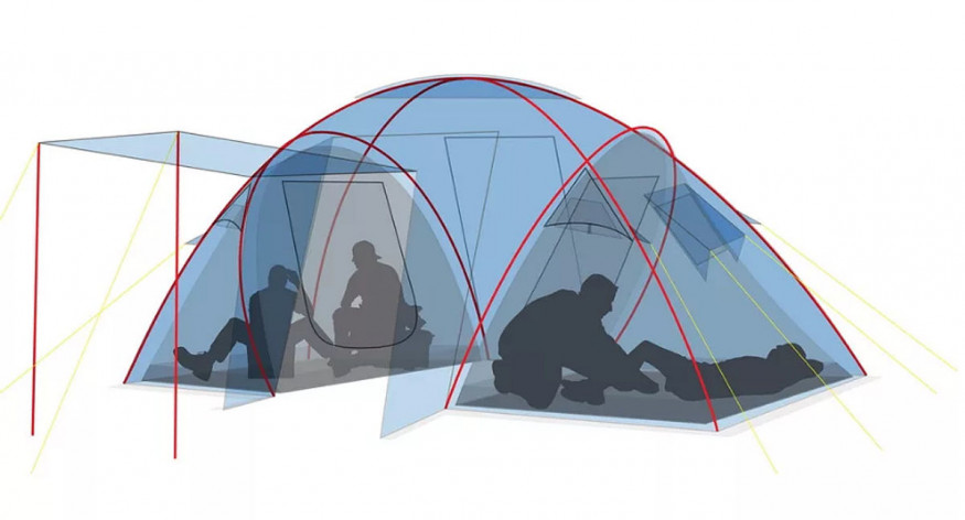 Палатка Canadian Camper SANA 4 PLUS, цвет forest