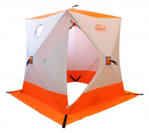 Палатка КУБ 2 (однослойная), 1,5x1,5 м, PU 1000, бело-оранжевая