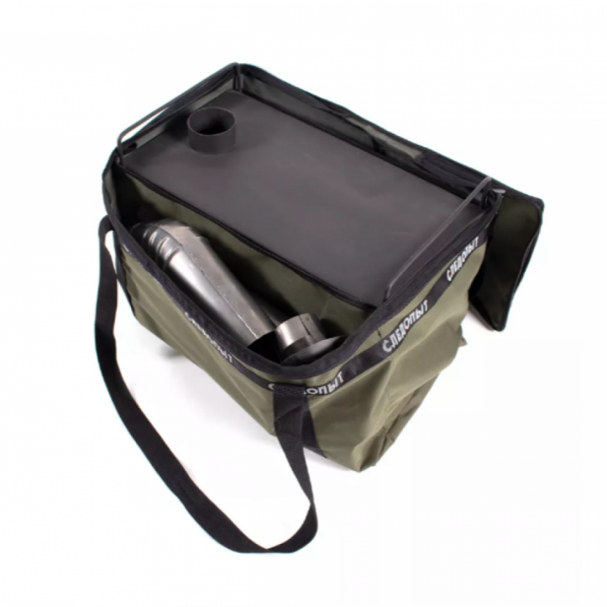 Печь походная Heavy малая (с экранами, угловыми трубами, грибком), сталь 2 мм, Следопыт